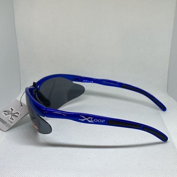 X-Loop Mens Semi-Rimless Dark Lens Sunglasses - Picture 3 of 3